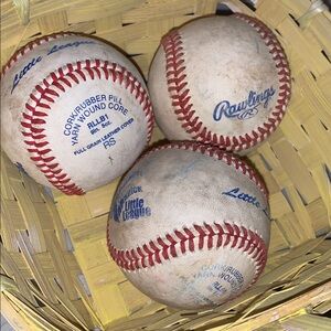 Classic White and Red Baseballs - Set of 6 By Rawlings
